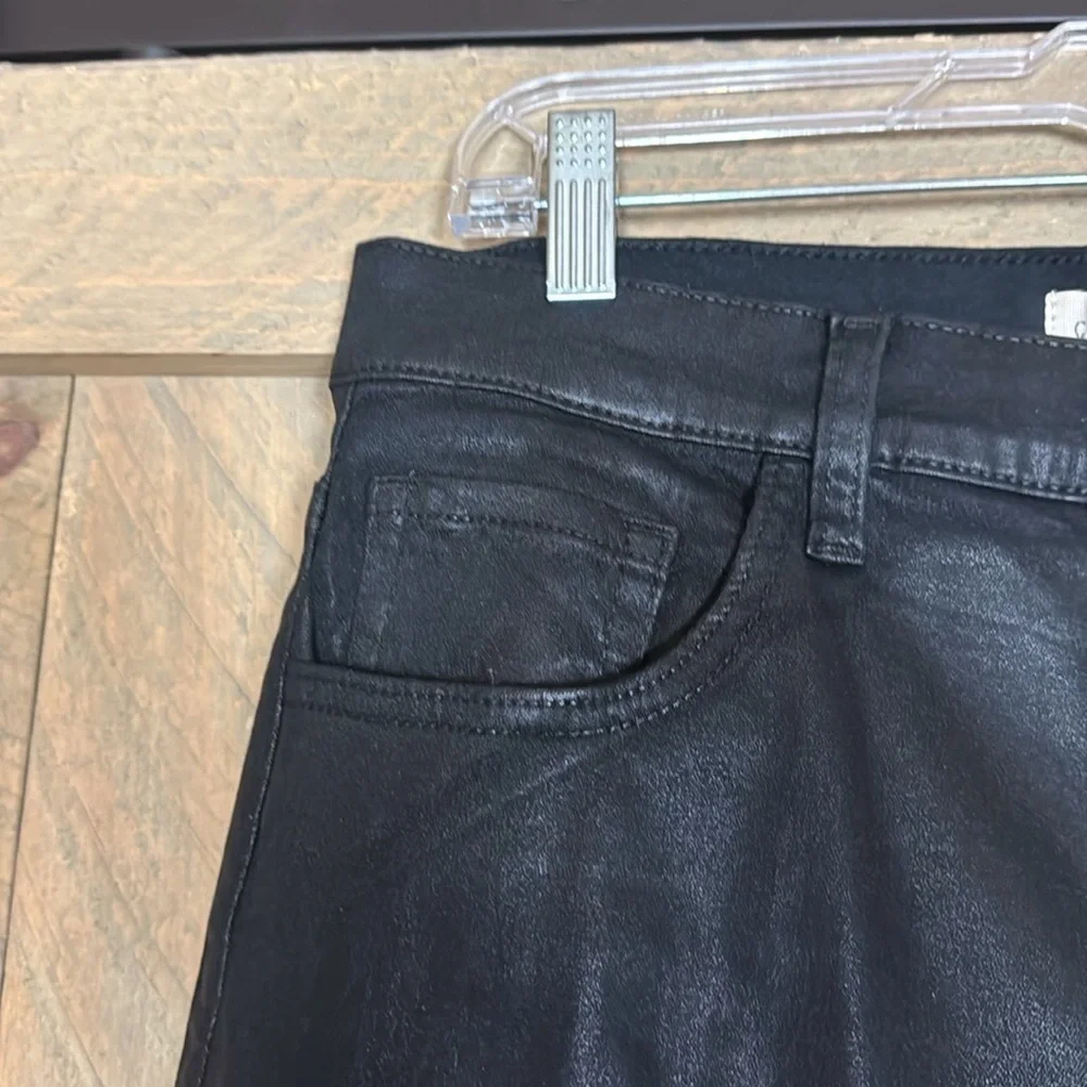 Current/Elliott Boulevard Bootcut coated denim jeans / pants Size 30 Black
